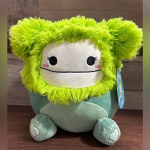 Cute 🥰 Squishmallow Kellytoy Plush Limited Squad Bren The Green Big Foot Yeti 8”